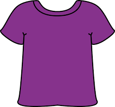a purple shirt